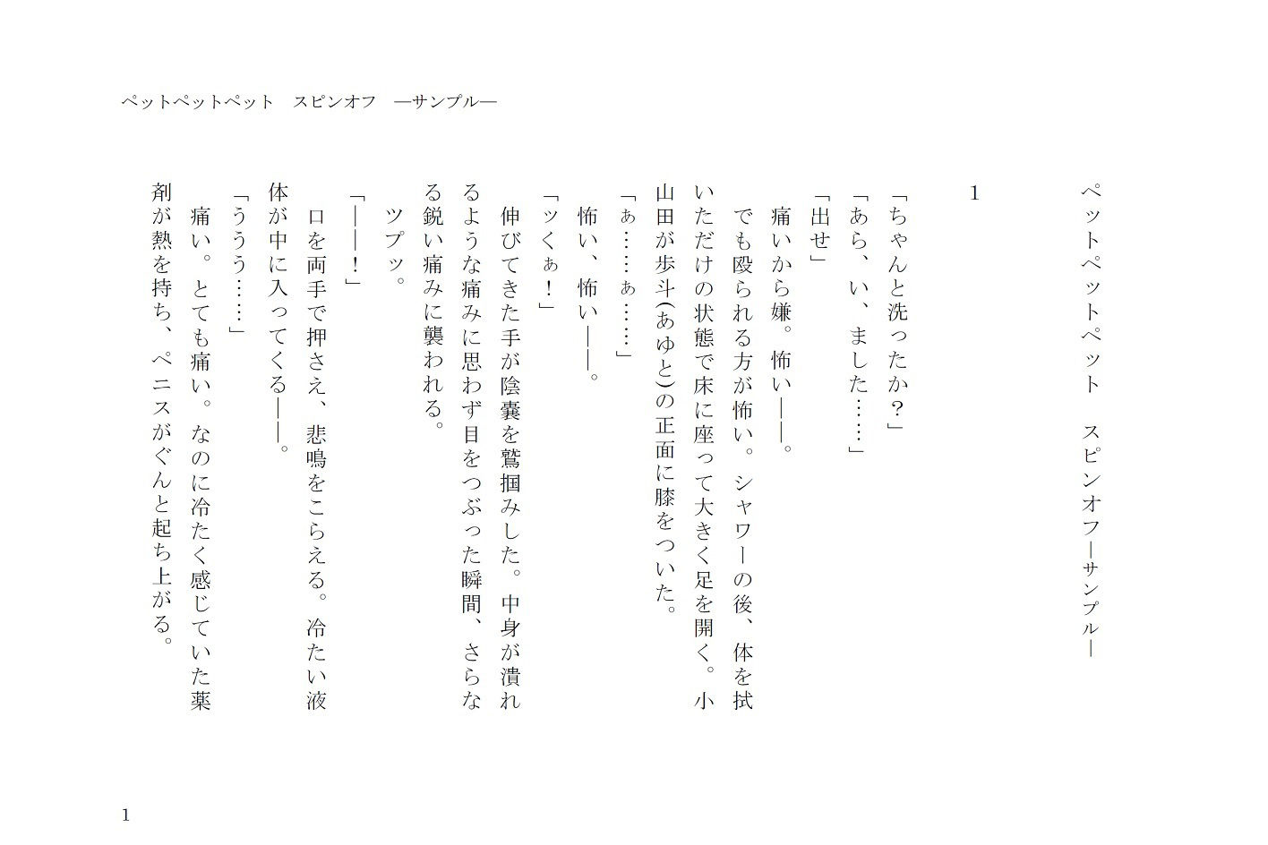 【羞恥】ペットペットペット スピンオフ（PDF・EPUB同梱）-gooneone|d_234512