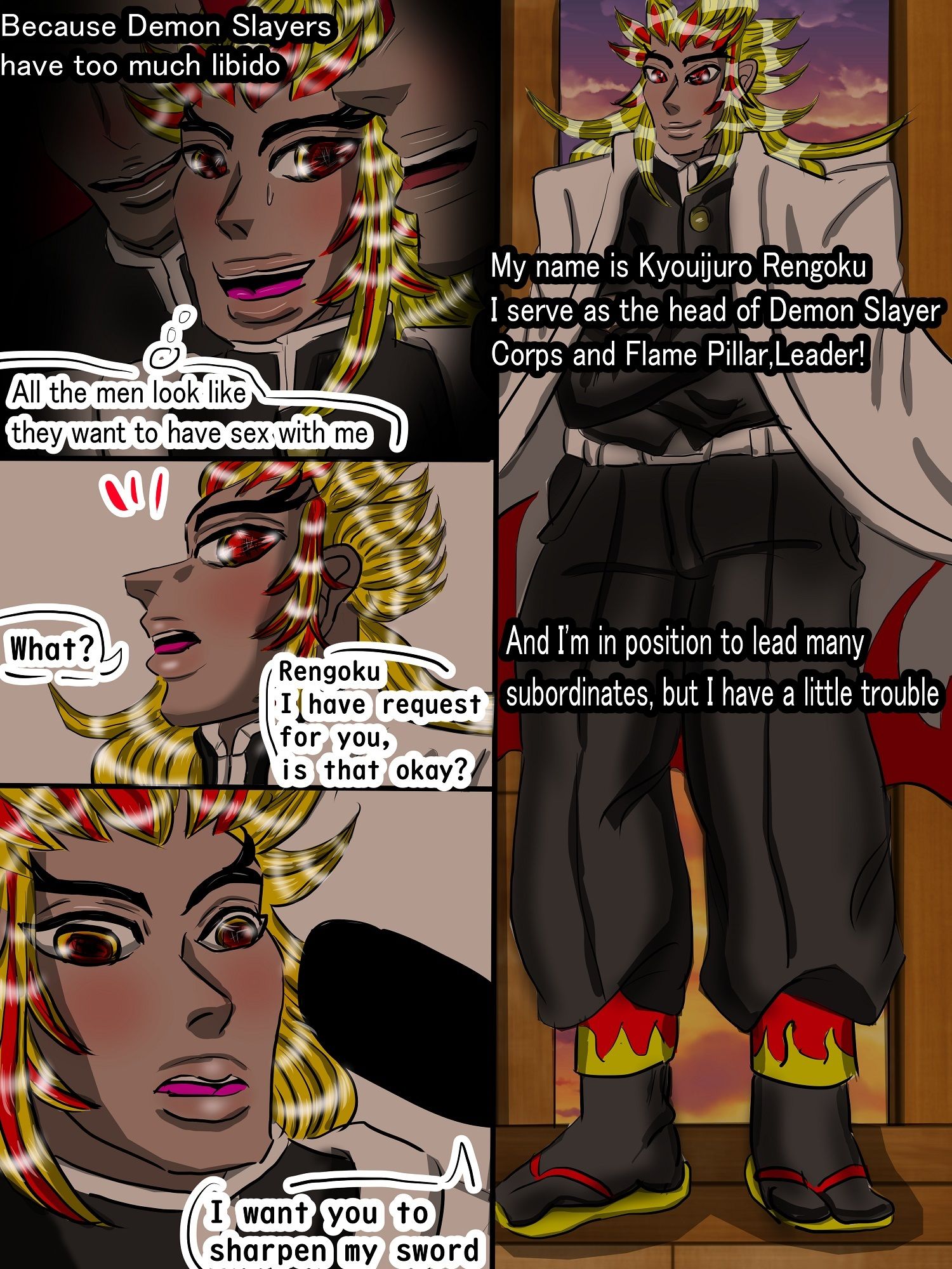 【筋肉】Flame swordman trains and savors cocks of his fellows-突き抜ける力|d_269649