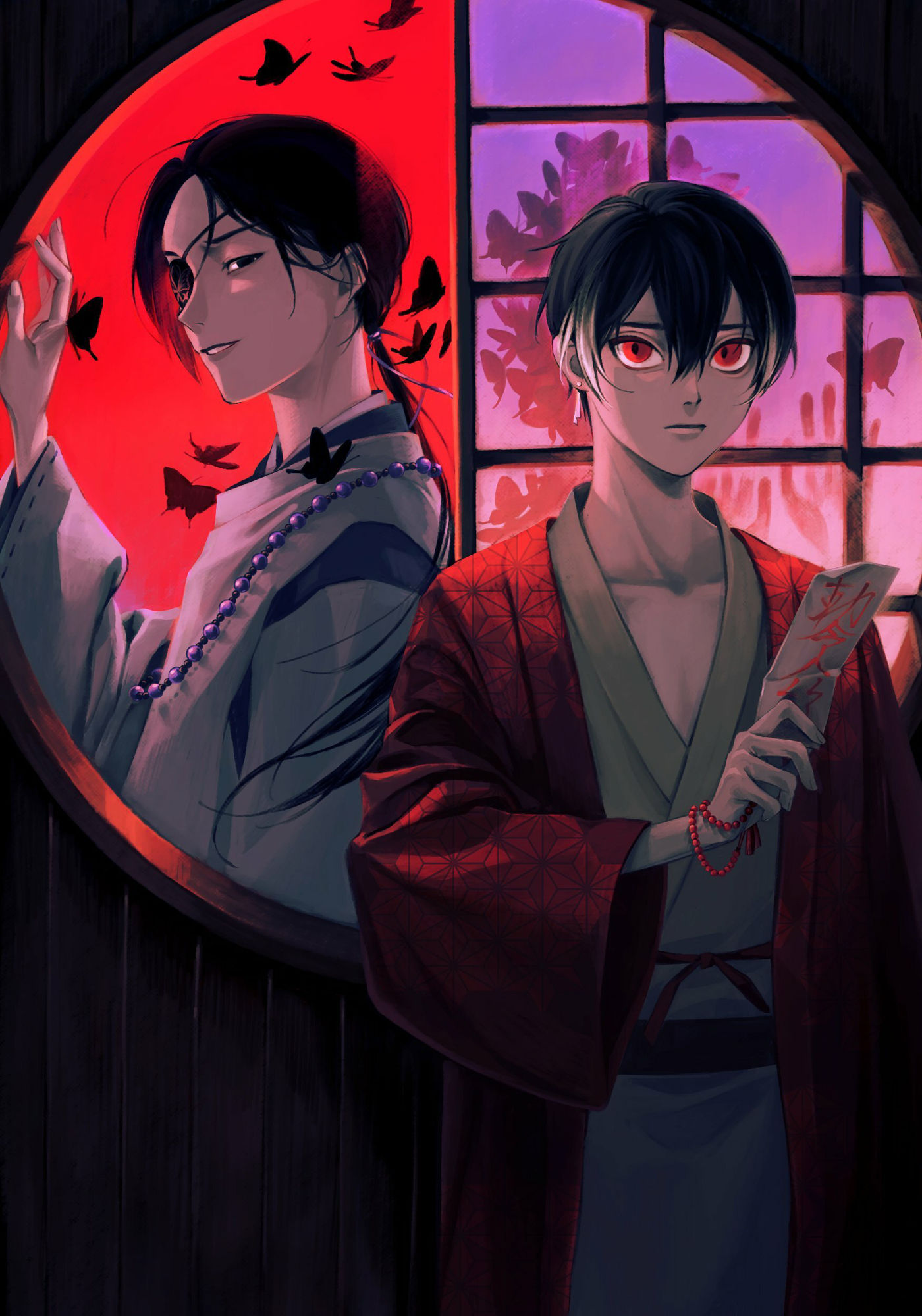 【ホラー】蝶々炎舞-ロールシャッハテストB|d_288593