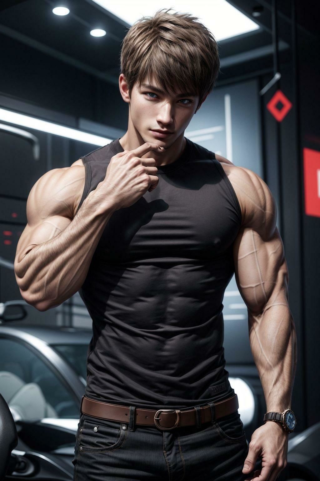 【イラスト・CG集】筋肉の詩:イケメンマッチョたちの芸術-くりの森|d_292757