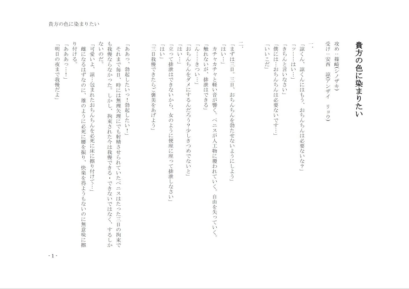 【ノベル】貴方の色に染まりたい-gooneone|d_323446