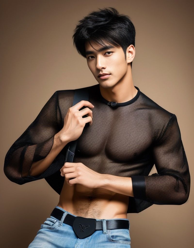 【筋肉】超絶イケメンあみあみコーデ-AI男子|d_392130