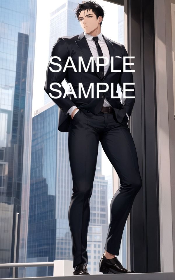 【イラスト・CG集】黒髪イケメンスーツイラスト集-ラテ|d_424547