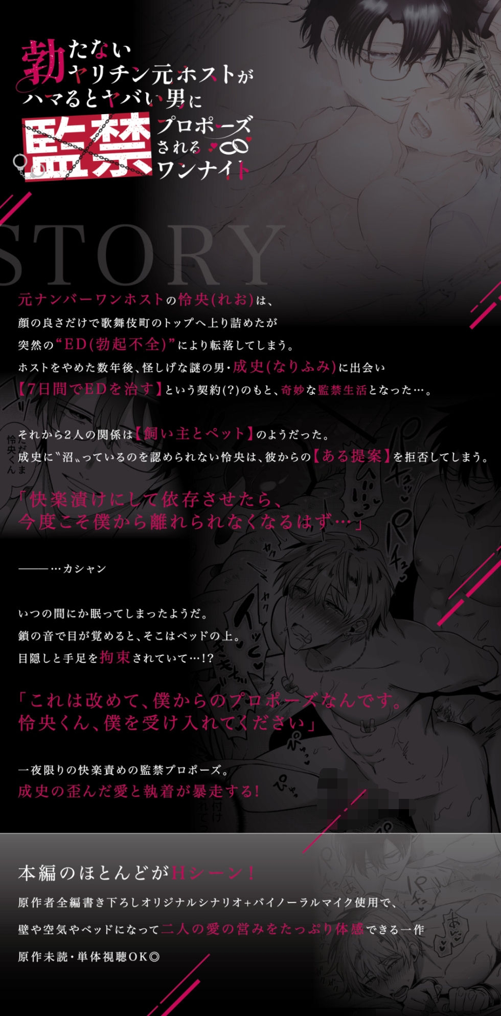 【拘束】勃たないヤリチン元ホストがハマるとヤバい男に監禁プロポーズされるワンナイト-すめし屋さん|d_515868