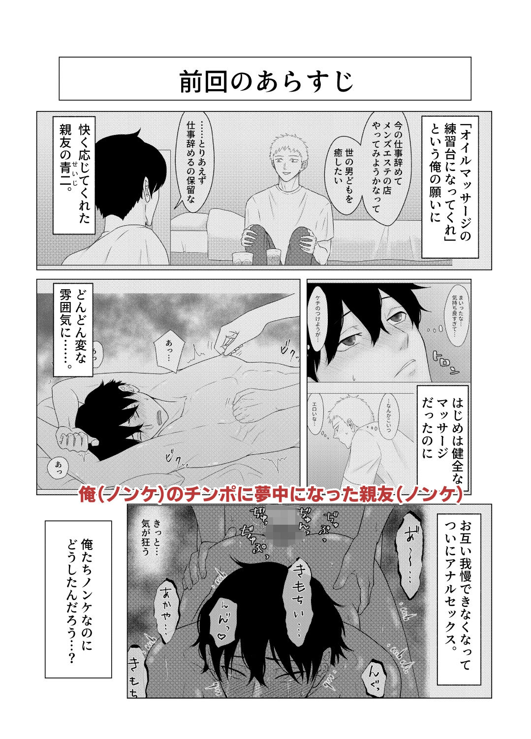 【フェラ】自称ノンケ同士がヤキモチ焼いて焦らしマッサージ-おんだりー|d_594515