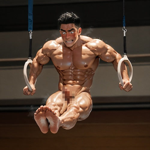 【筋肉】全裸体操-剛毛ブラシ|d_622561