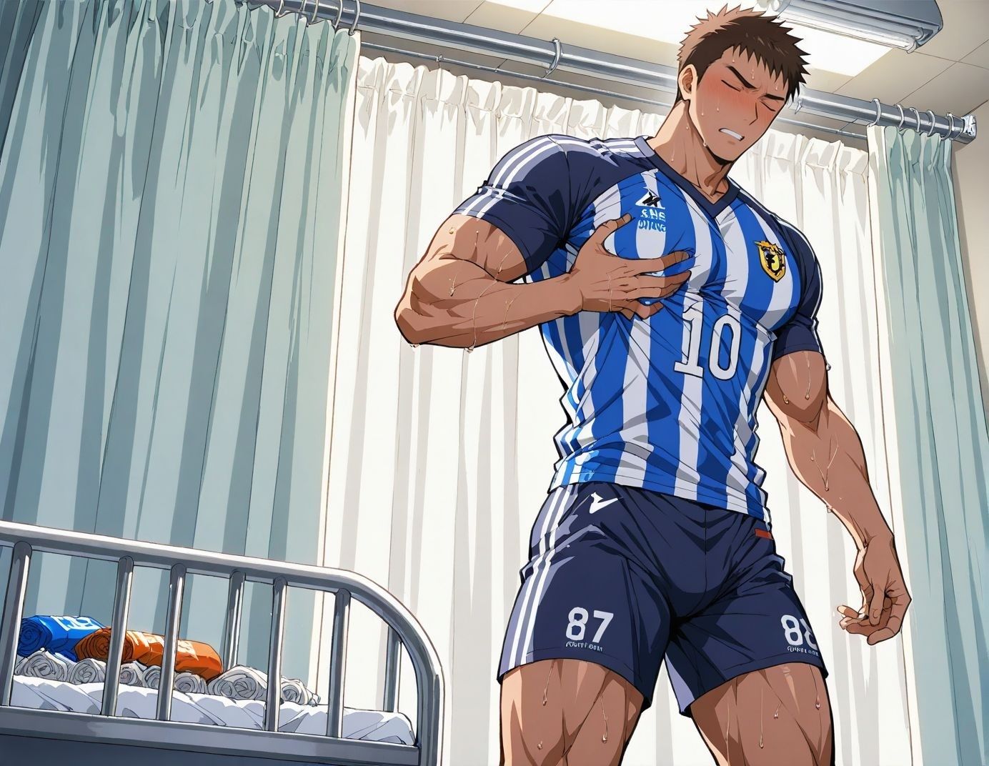 【デモ・体験版あり】発情サッカー部 保健室で汗だくホモセックス-快楽洗脳室|d_646627