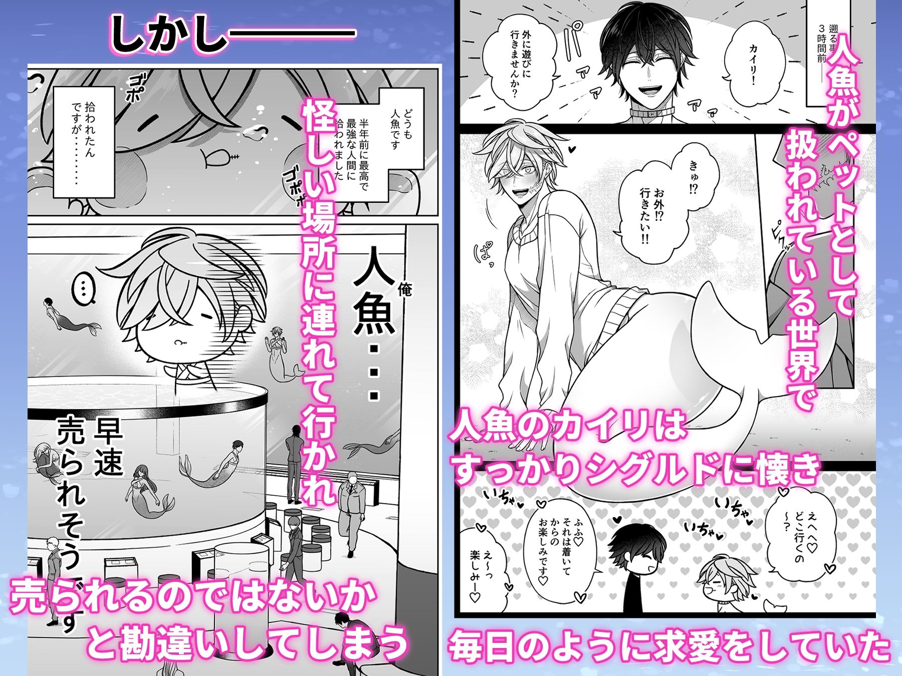 【BL（ボーイズラブ）】懐いた人魚と子作り交尾をする話-ボリ|d_647053